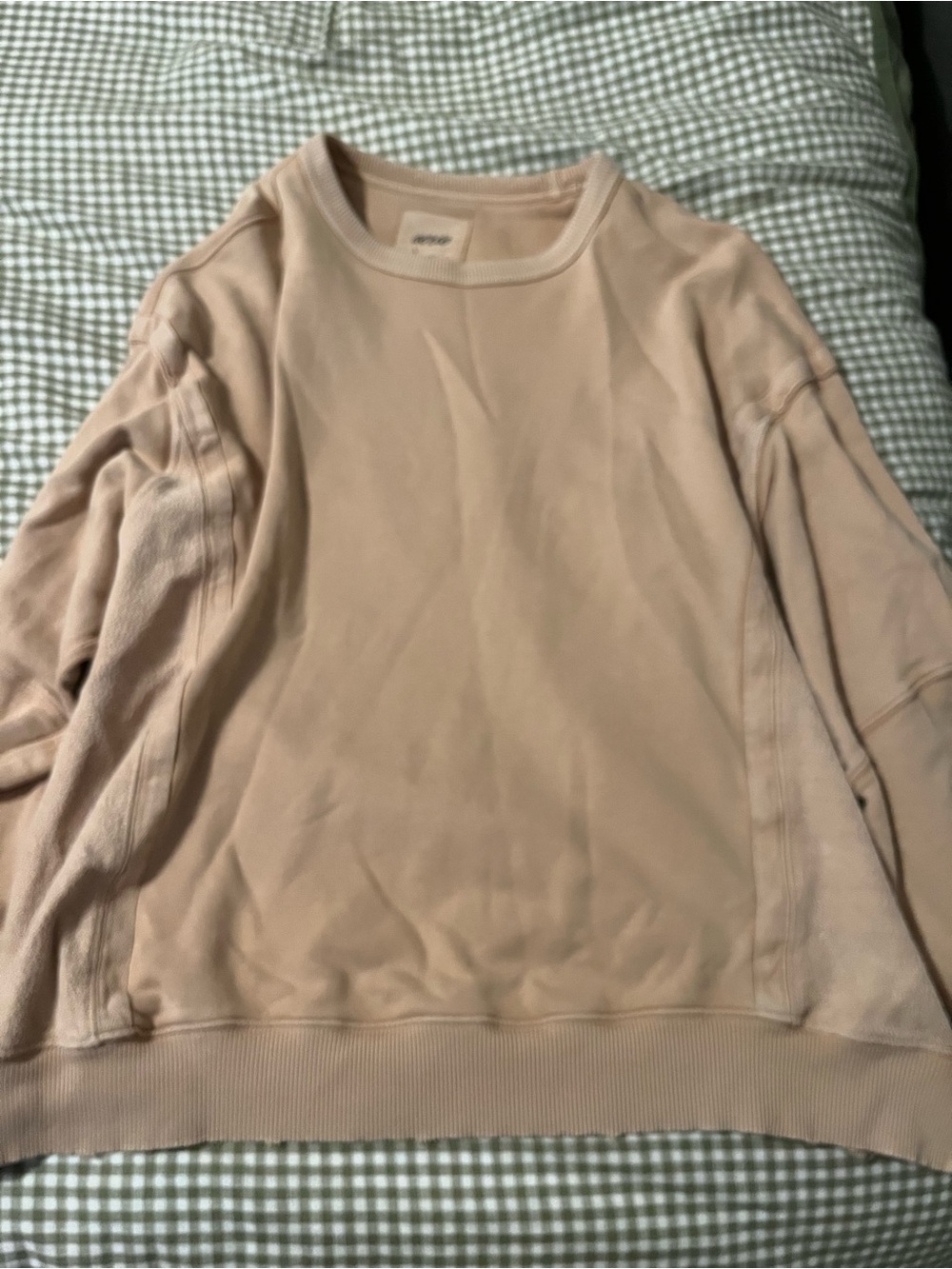 aerie Relaxed Scoop Crewneck sweatshirt in tan